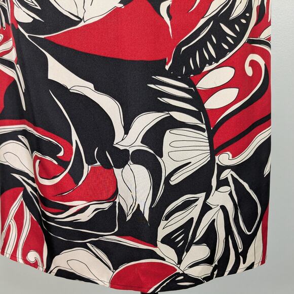 Y2K Silk Midi Dress 2 Red Black Cocktail Vintage Halter Slip Slinky Date Guest - Picture 6 of 10